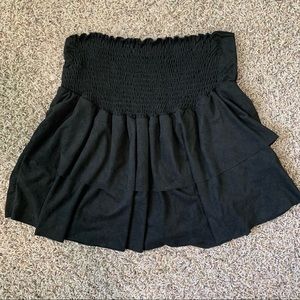 NWOT Black Layered Mini Skirt